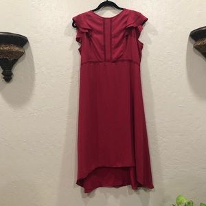 Loft Burgundy Dress Size 10